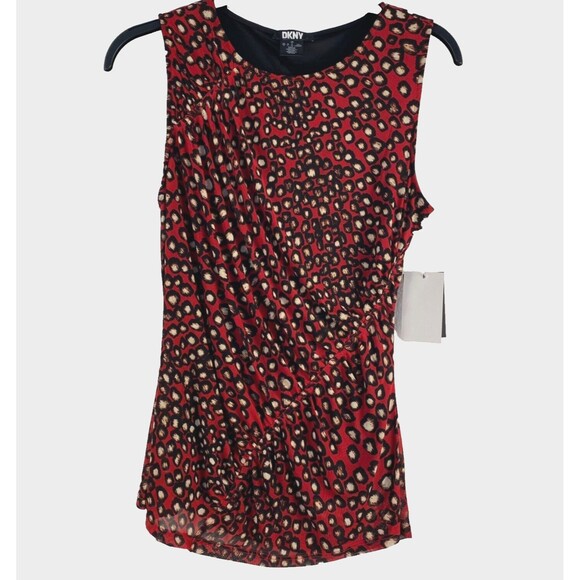 DKNY Women's Multicolor Tank Top Wrap Front Sleeveless Size L‎ - Picture 1 of 10